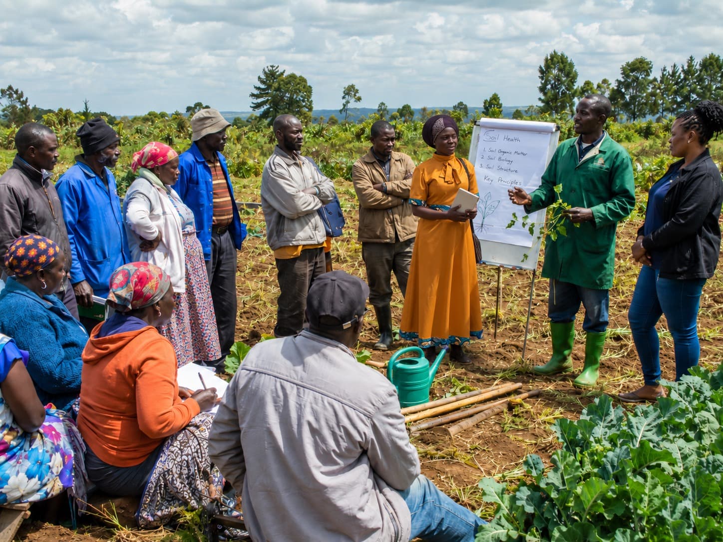Livelihood Lab Africa facilitators training smallholder farmers in Western Kenya